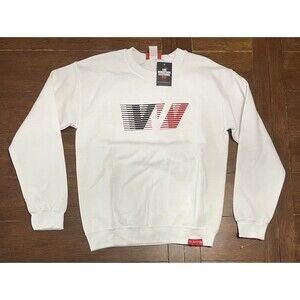 The Marathon TMC Men’s Sweater Crew White Red Sweatshirt Size S NWT